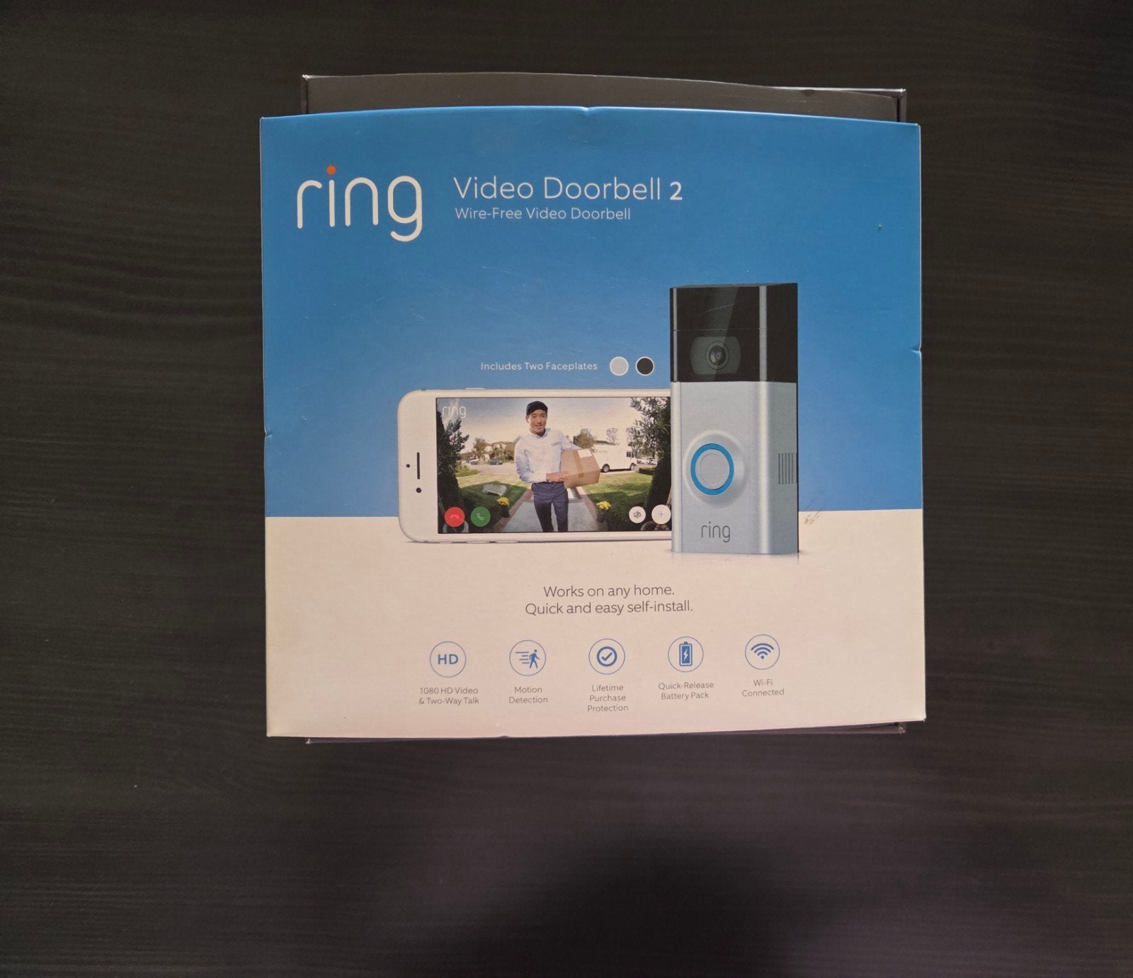 Ring Video Deurbel 2 - Draadloze Smart Deurbel, Ophalen of Verzenden, Ingebouwde camera, Zo goed als nieuw, Draadloos