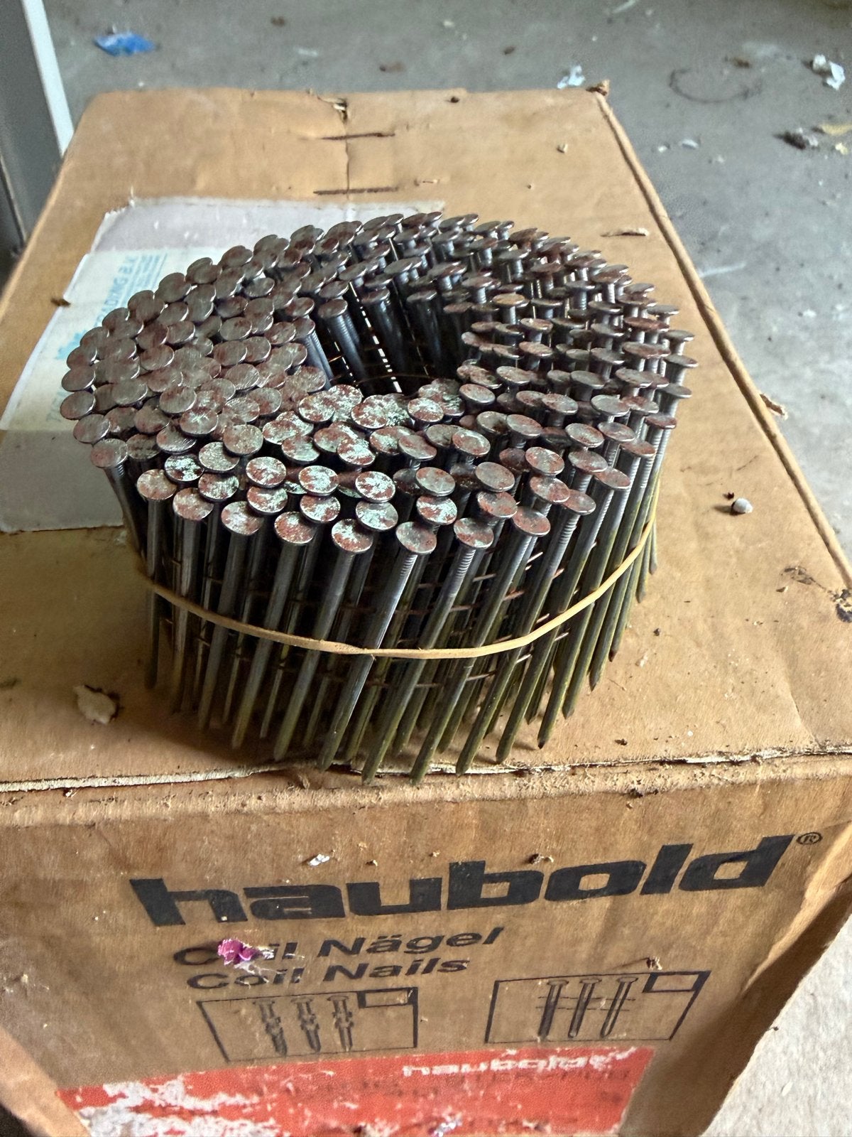 Haubold Coil Nagels 25/65 en 22/40 - Diverse Dozen, Ophalen, Gebruikt, 50 tot 100 mm, Spijkers