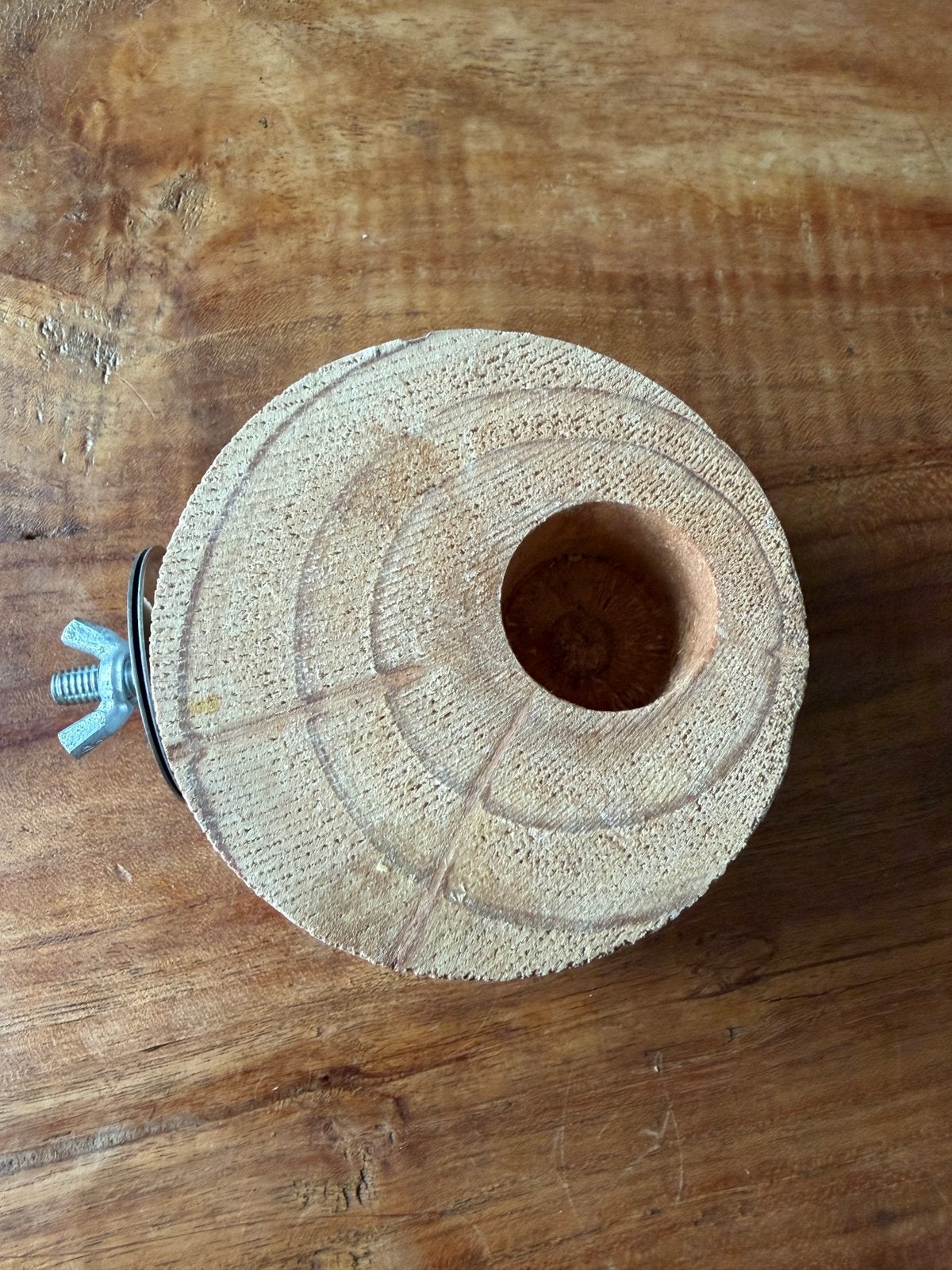 Houten voerbakhouder / fruitkuipjehouder, Ophalen of Verzenden, Gebruikt