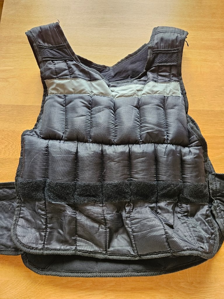 Gewichtsvest - 20 kg - Zwart, Ophalen, Zo goed als nieuw, Borst, Overige typen