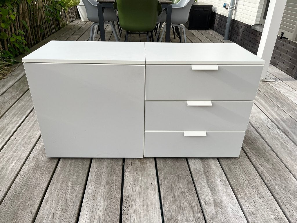Besta kasten, lichtgrijs *gratis thuisbezorgd, Ophalen, Overige materialen, 100 tot 150 cm, Zo goed als nieuw