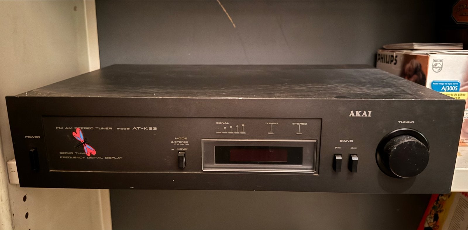 Akai AT-K33 FM AM Stereo Tuner - Vintage Hifi, Ophalen, Gebruikt, Analoog