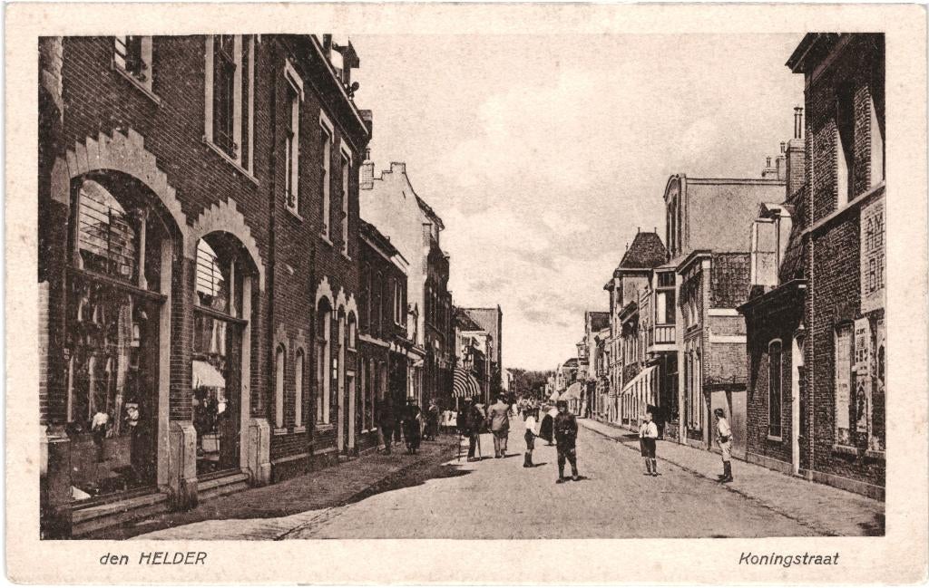 700769 Den Helder NH 1922 Koningstraat Postzegel Afgeweekt