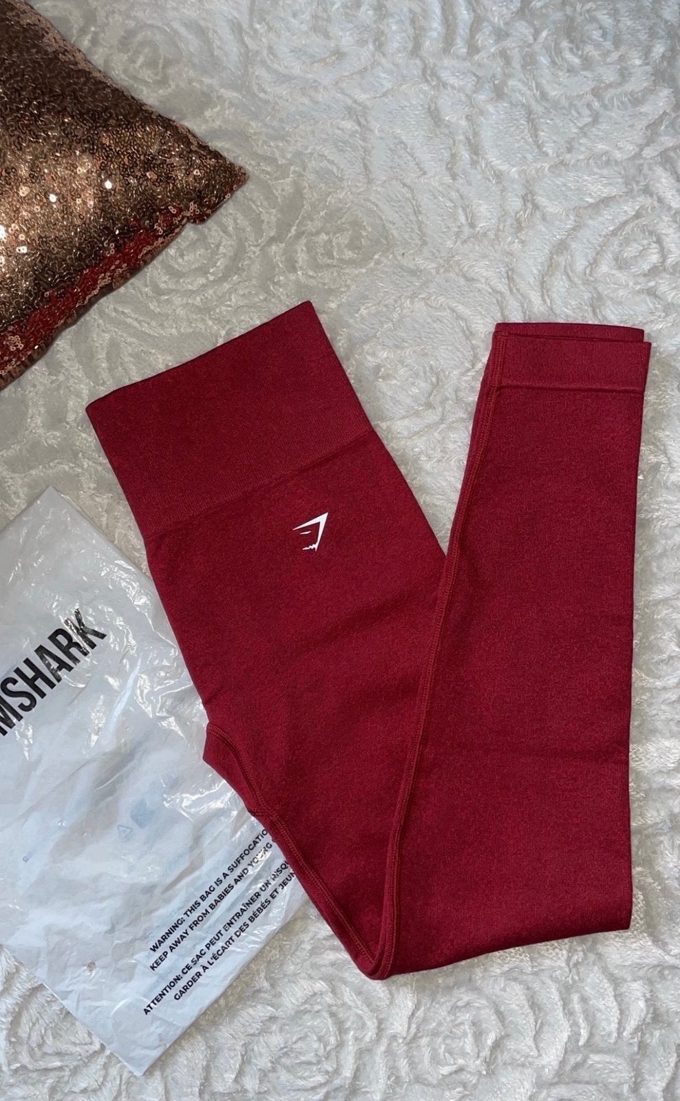 Gymshark adapt fleck seamless legging rood maat s, Nieuw, Ophalen of Verzenden, Fitness of Aerobics, Maat 36 (S)