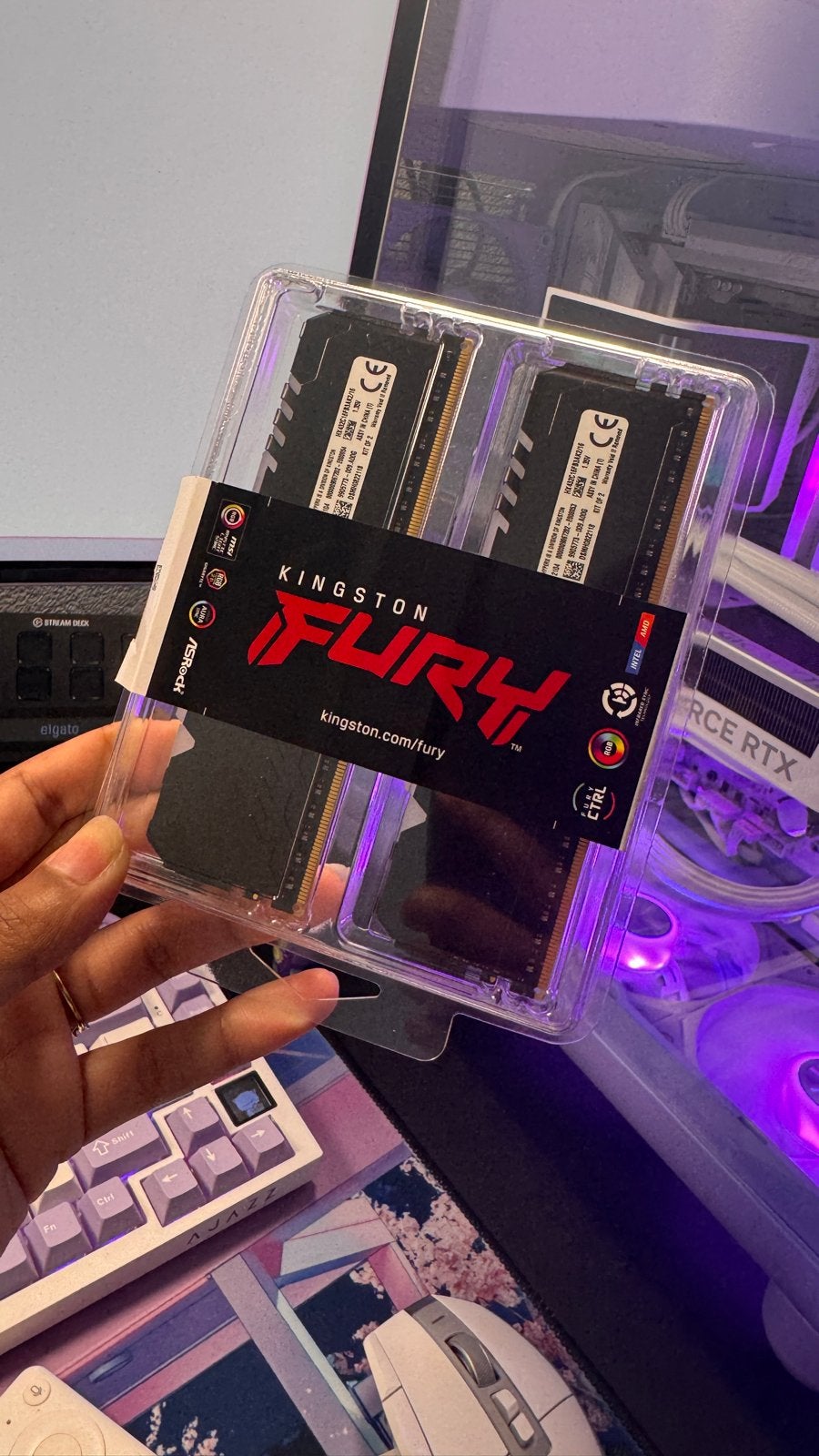 Kingston FURY Beast RGB DDR4 16GB (2x8GB) 3200MHz, DDR4, Ophalen of Verzenden, Zo goed als nieuw, Desktop