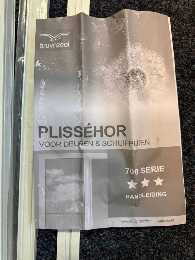 Plisse hordeur bruynzeel nieuw in verpakking voor schuifpui, Ophalen, Zo goed als nieuw, Hordeur, 200 tot 215 cm