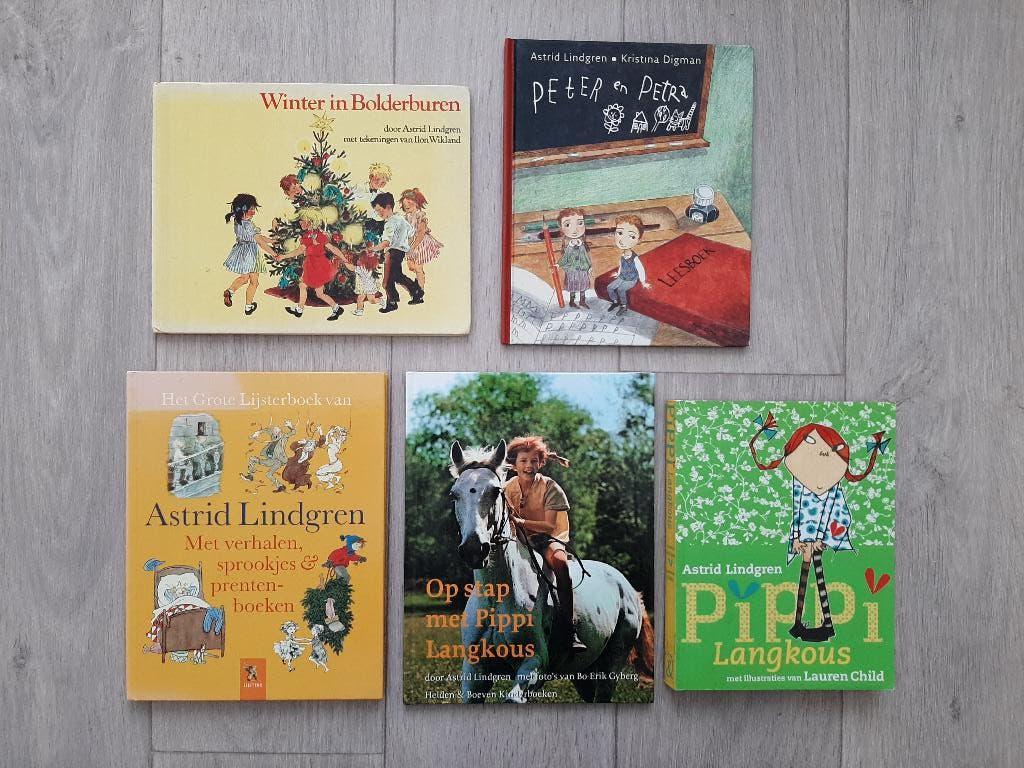 5x Astrid Lindgren o.a. Winter in Bolderburen Peter en Petra, Ophalen, Gelezen, Fictie algemeen