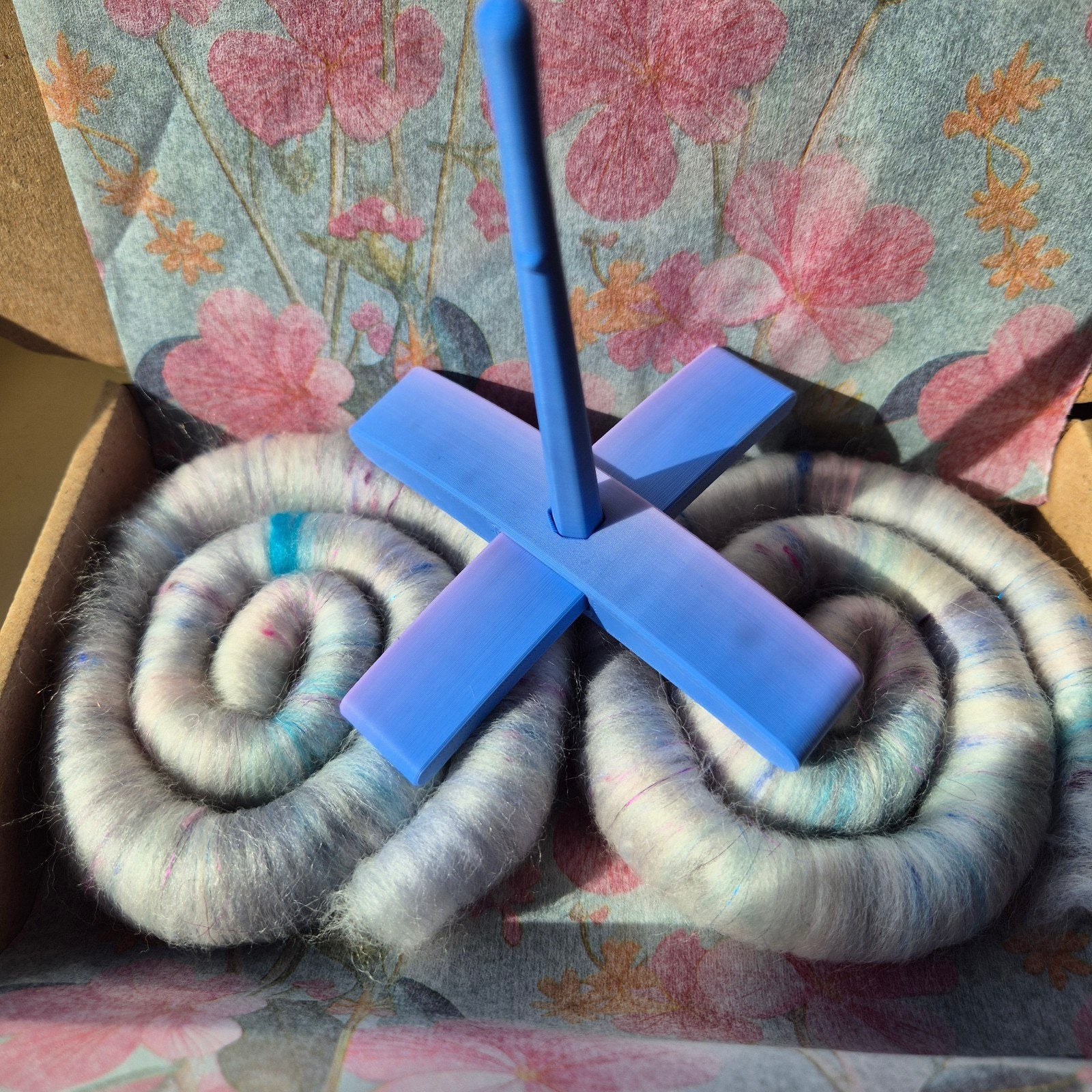 Zachte wol rolags met glitter en zijde, incl. spintol, Hobby en Vrije tijd, Ophalen of Verzenden, Nieuw, Spinwol