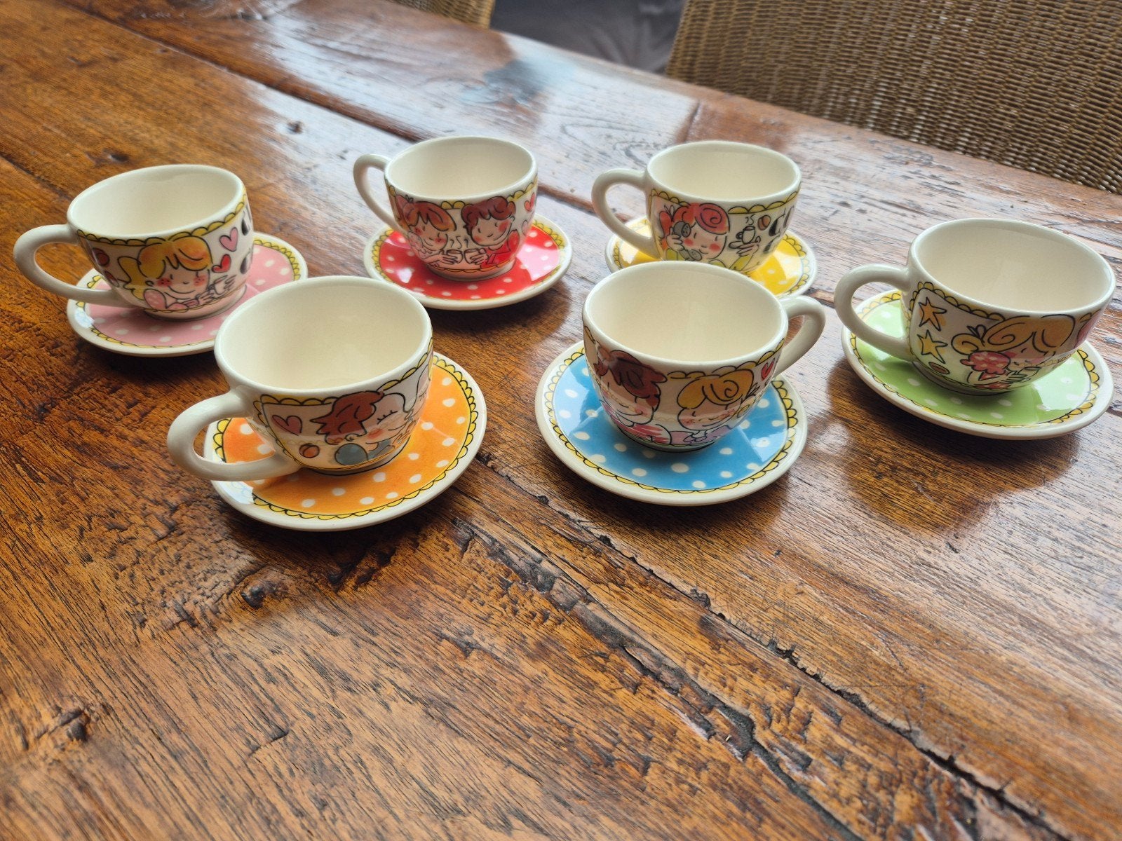 6-delig Blond Amsterdam koffie-/espresso servies, Ophalen, Blond Amsterdam, Zo goed als nieuw, Kop(pen) en/of Schotel(s)