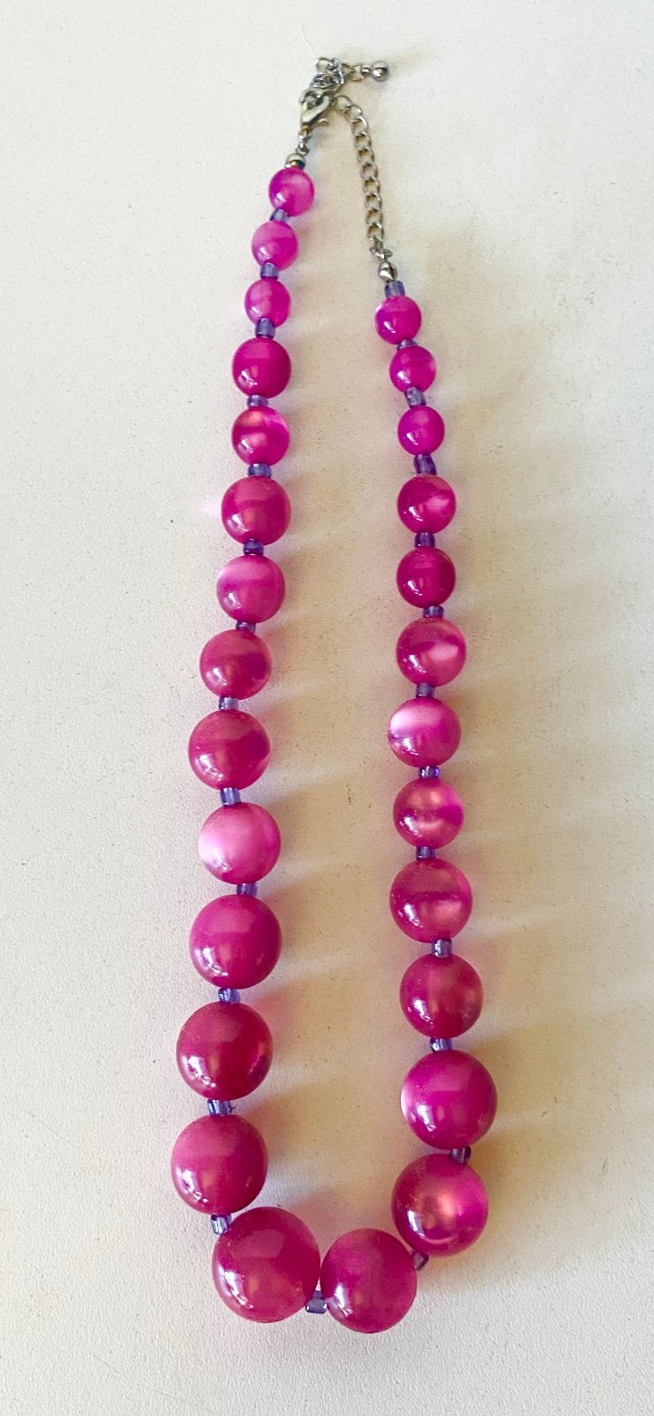 vintage JAREN ‘80 LUCIET KRALENKETTING ‘MOONGLOW’, Sieraden, Tassen en Uiterlijk, Overige materialen, Verstelbaar, Ophalen of Verzenden