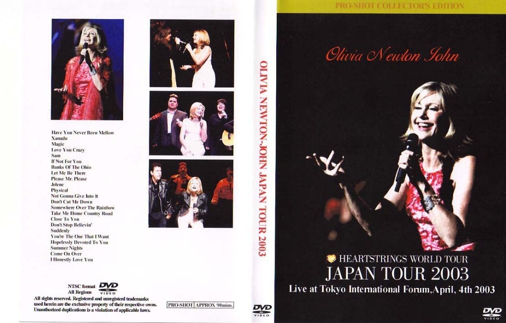 Olivia Newton-John - Japan tour live in Tokyo 2003, Alle leeftijden, Ophalen of Verzenden, Nieuw in verpakking, Concert