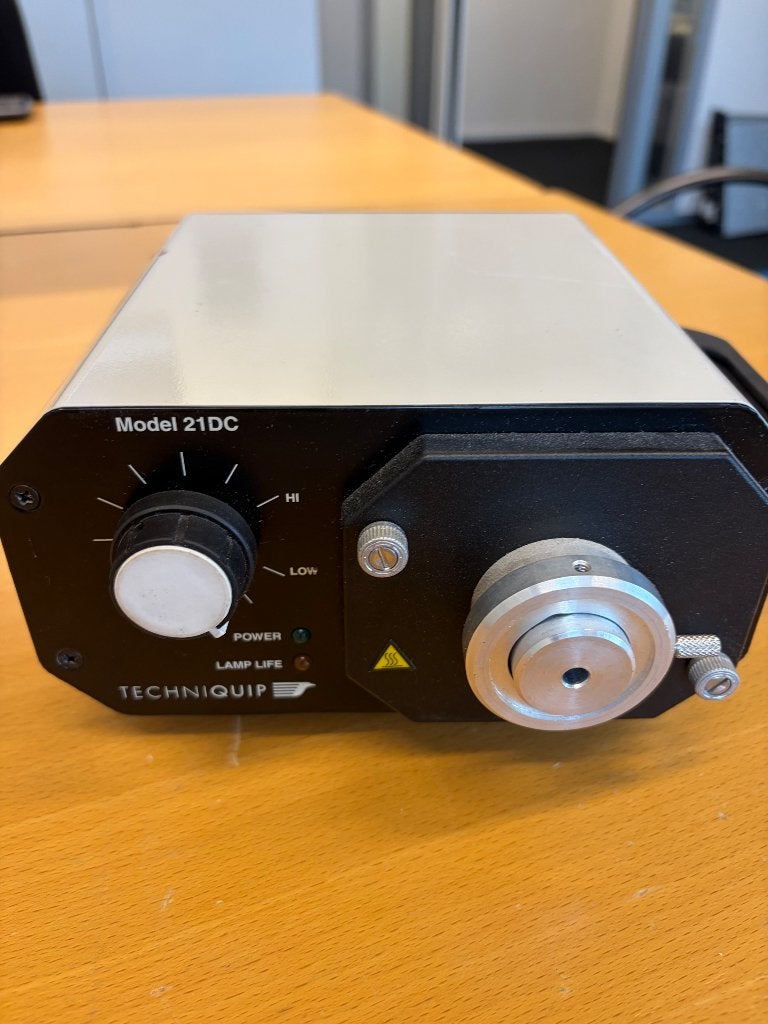 Techniquip 21DC verlichting voor microscoop, fiber lichtbron, Ophalen of Verzenden, Zo goed als nieuw, Minder dan 400x, Onderdelen of Toebehoren