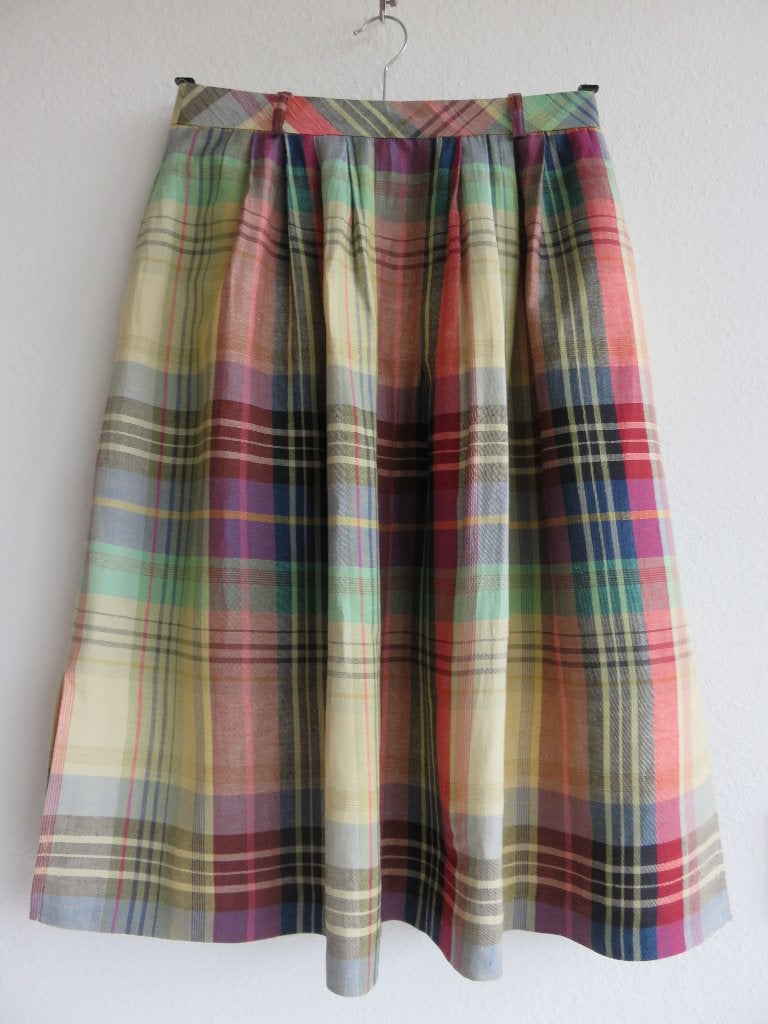 Meddens geruite geblokte lange linnen rok maat 40, Kleding | Dames, Maat 38/40 (M), Meerkleurig, Meddens, Ophalen of Verzenden