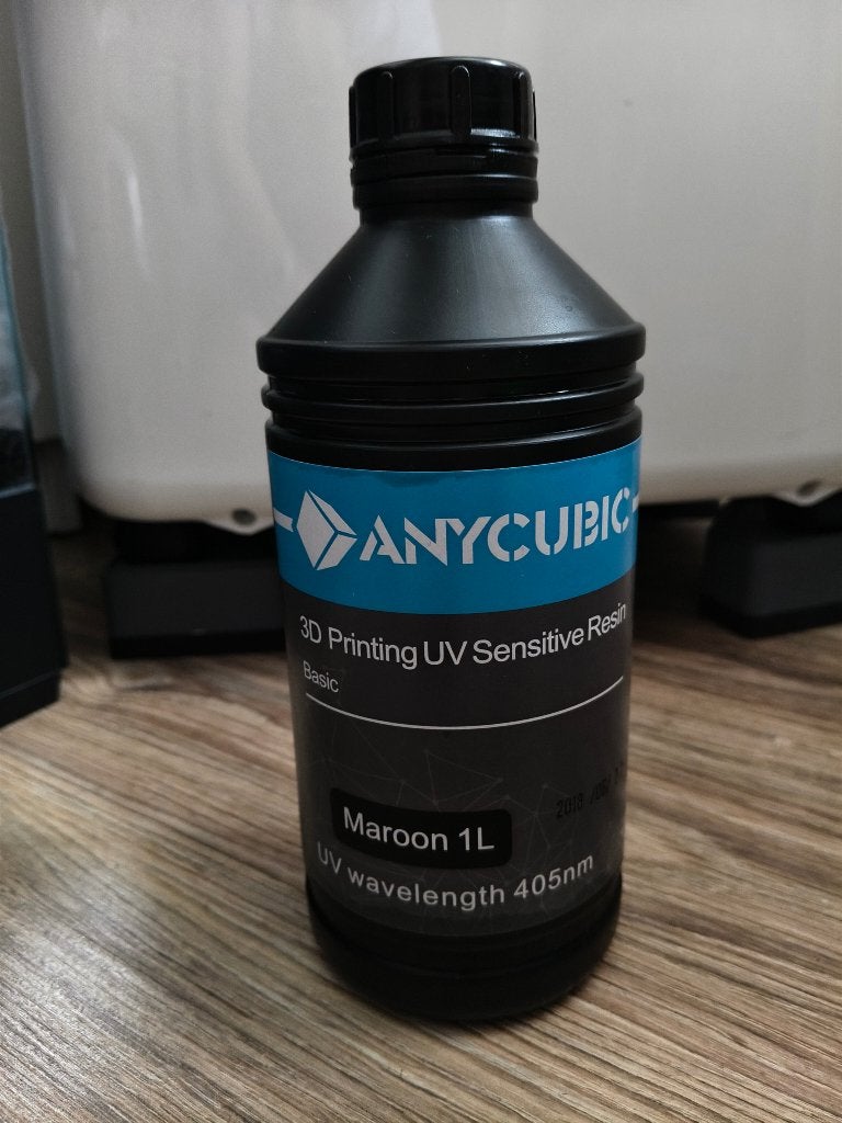 Nieuwe, ongeopende fles Anycubic resin Basic 1L Maroon, Ophalen, Nieuw, Resin/Hars, Anycubic