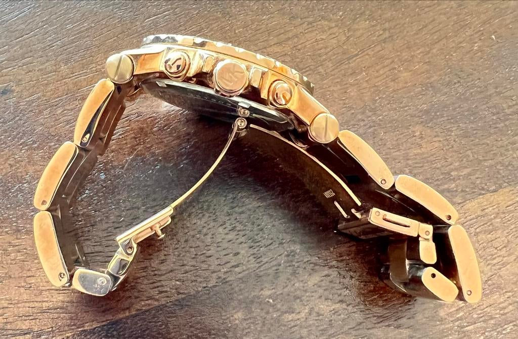 Michael Kors Roségouden Horloge MK-5569, 10 cm of meer, Gebruikt, Ophalen of Verzenden, Goud
