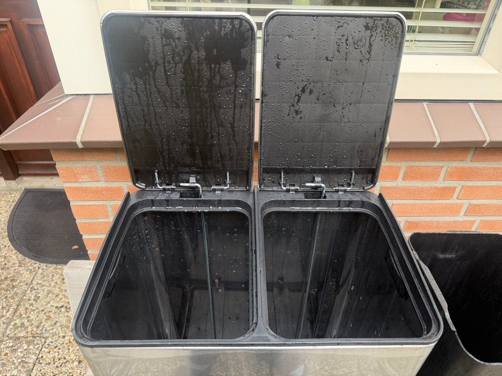 Umuzi Cleaning prullenbak - 60L (2 vakken) - RVS - gebruikt, Ophalen, Gebruikt, Met pedaal, 40 liter of meer