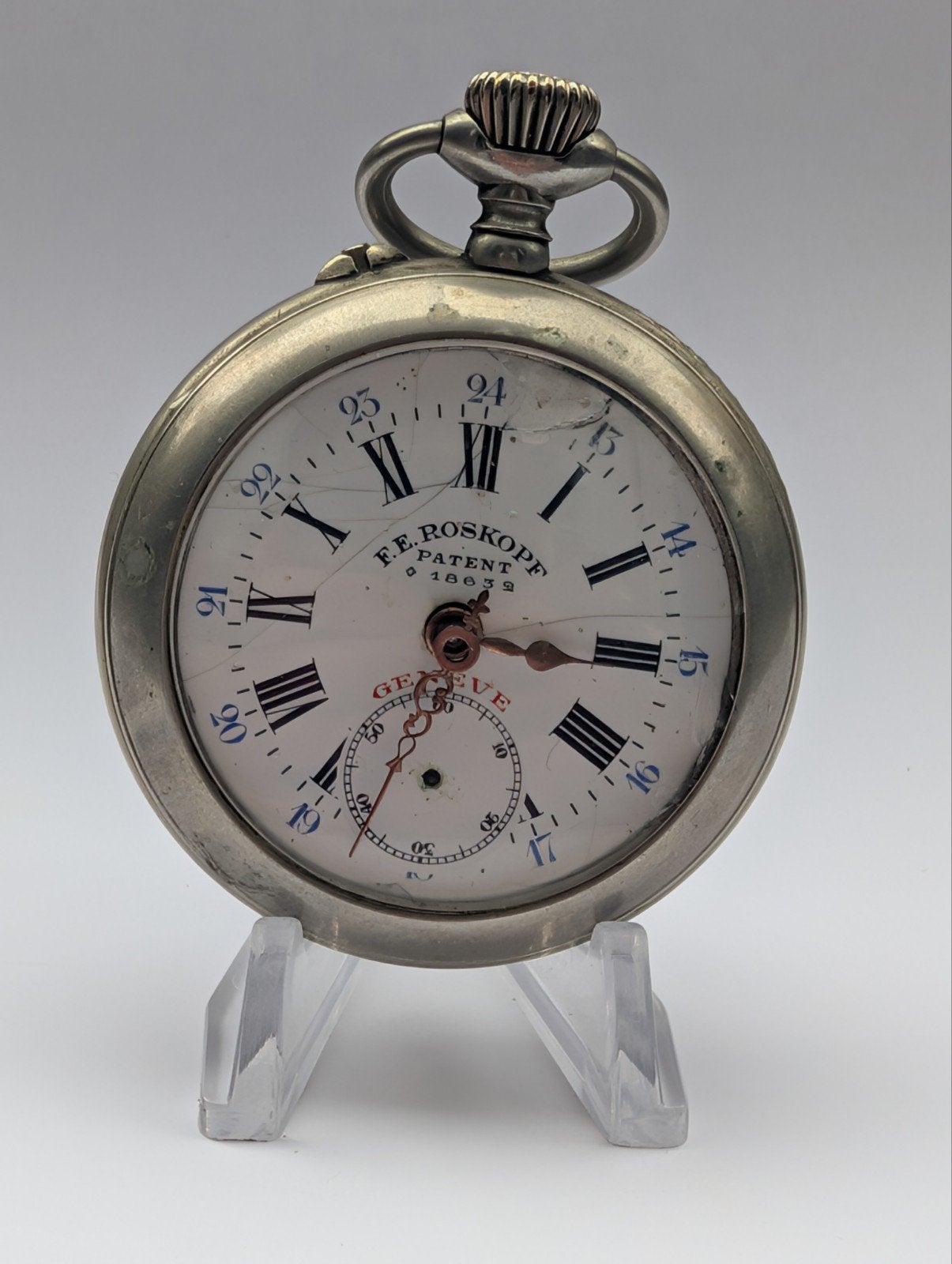 Zakhorloge E. Roskopf Patent 18632, Ophalen of Verzenden, Overige materialen, Overige merken