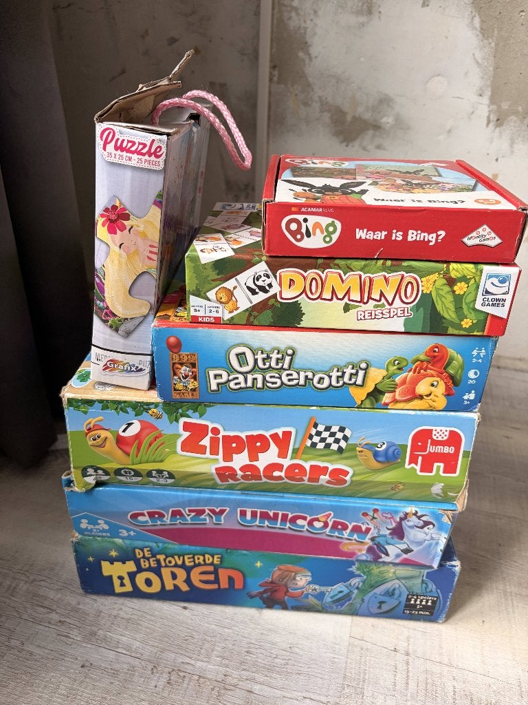 Kinderspellen pakket – 7 spellen/puzzels – €20, Ophalen of Verzenden, Gebruikt, Reisspel