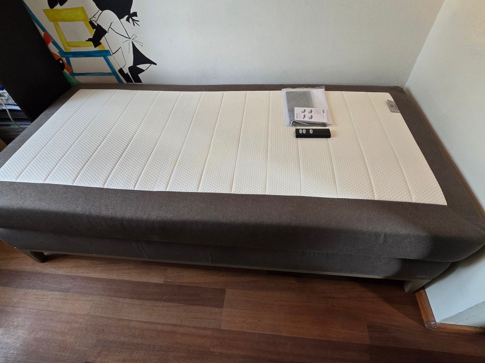 Auping Criade elektrisch verstelbare boxspring 100x200cm, Ophalen, Eenpersoons, Zo goed als nieuw, 200 cm