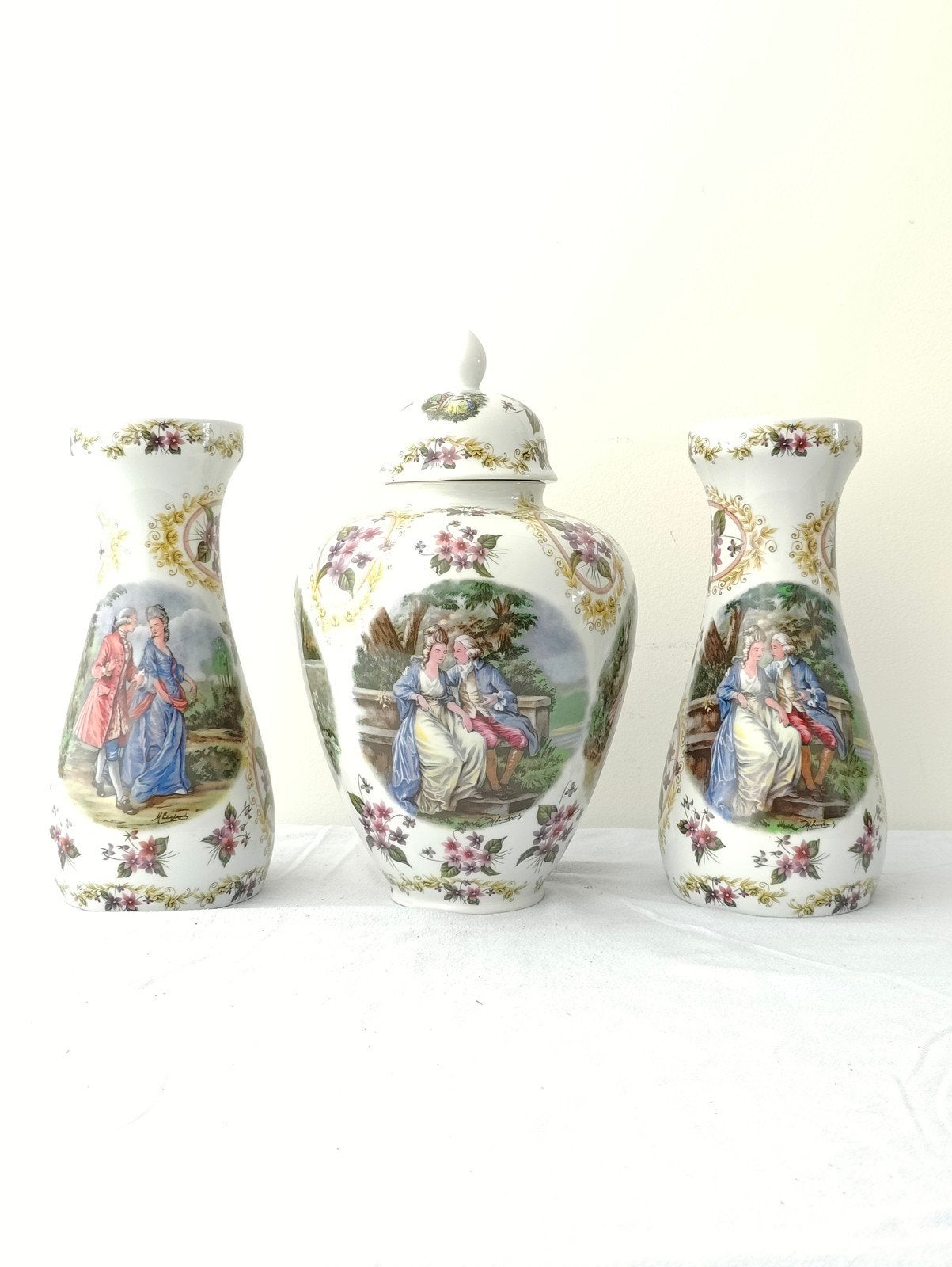Set van 3 Royal Schwarzburg vazen en pot met deksel, Ophalen of Verzenden
