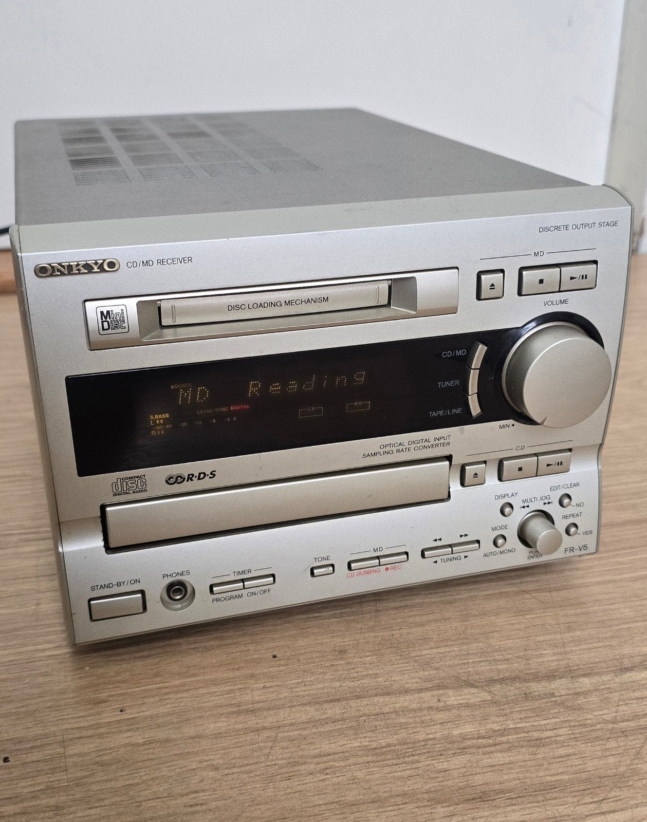 Onkyo FR-V5 CD/MD Receiver - Compacte Hifi Set, Ophalen of Verzenden, Gebruikt, Overige merken