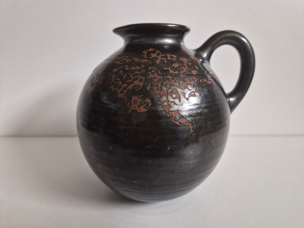 Art Deco oorkan met experimenteel glazuur - Frans v. Katwijk, Antiek en Kunst, Antiek | Keramiek en Aardewerk, Ophalen of Verzenden