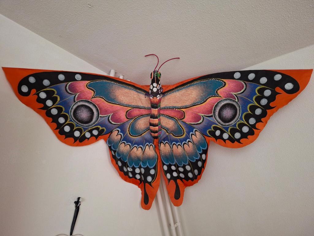Grote kleurrijke vlinder decoratie uit Thailand, Gebruikt, Meerkleurig, Ophalen of Verzenden, Oosters