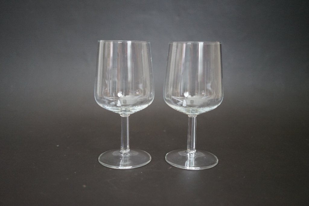 vintage 2x glas mid century Copier atlanta kristal geslepen, Glas of Glazen, Overige merken, Vintage, Ophalen of Verzenden