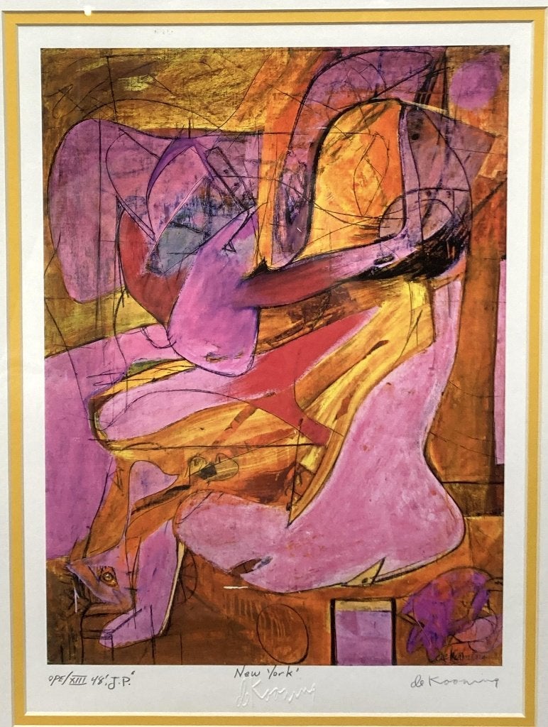 Willem de Kooning(1904)Kl Zeefdruk "Pink Angels" Ges Gen Ti, Antiek en Kunst, Kunst | Litho's en Zeefdrukken, Gelimiteerde oplage