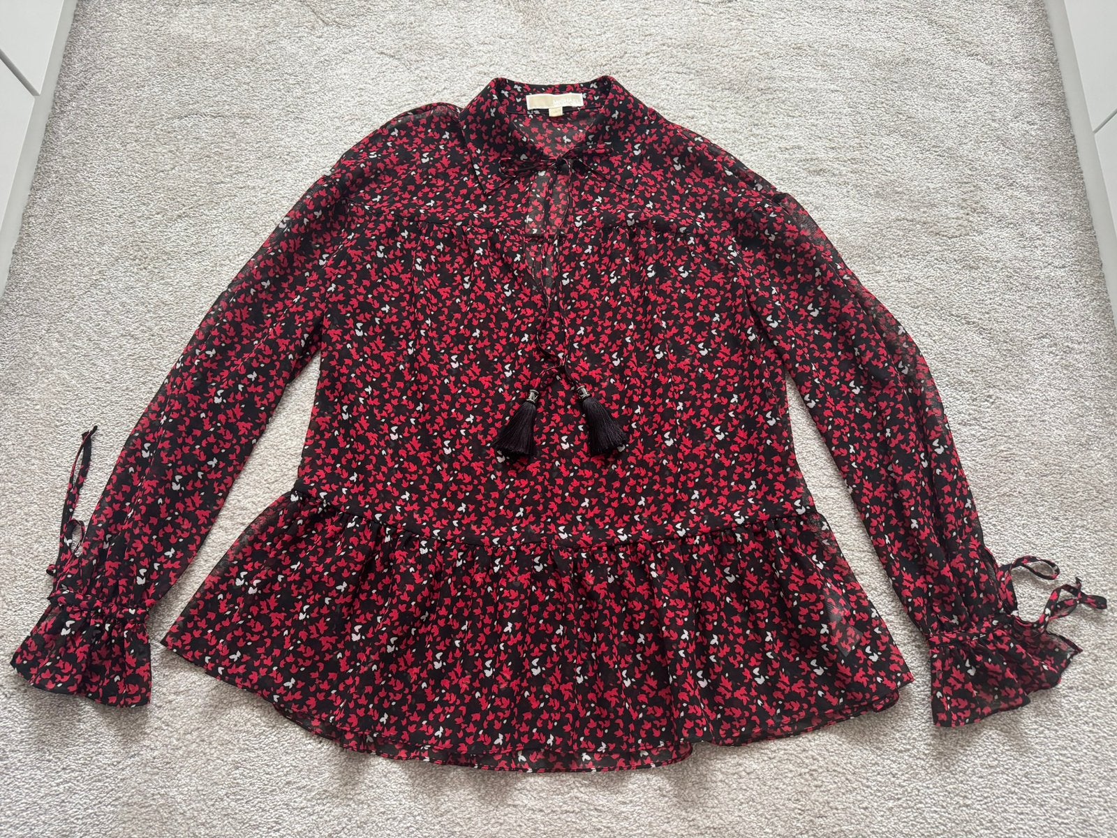 Nieuwe rode blouse van Michael Kors maat M, Kleding | Dames, Ophalen of Verzenden, Nieuw, Maat 38/40 (M), Rood