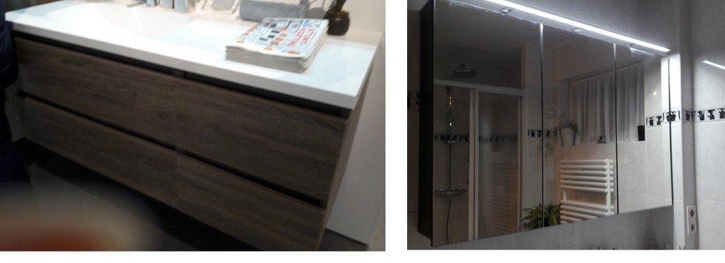 Storke Loft spiegelkast + onderkast met garatie t/m jan '27, Ophalen, Spiegelkast, 50 tot 100 cm, Zo goed als nieuw