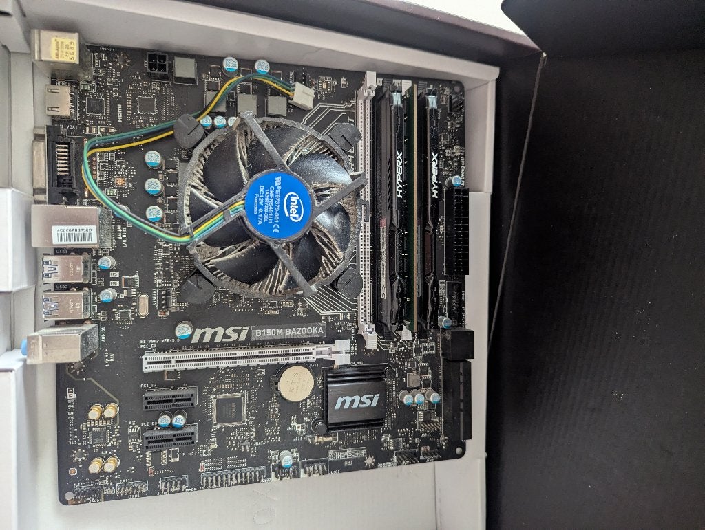 MSI B150M Bazooka Moederbord + 8GB HyperX DDR4 RAM (Set), Computers en Software, Gebruikt, DDR4, 8 GB, Ophalen of Verzenden
