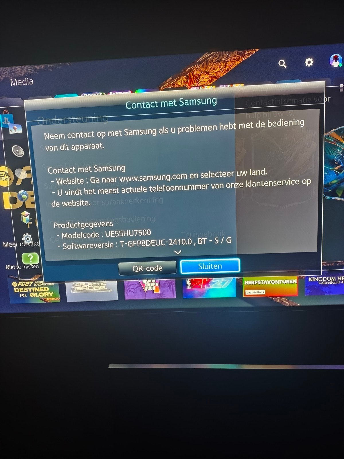samsung ue55hu7500, Ophalen, 100 cm of meer, 100 Hz, Samsung