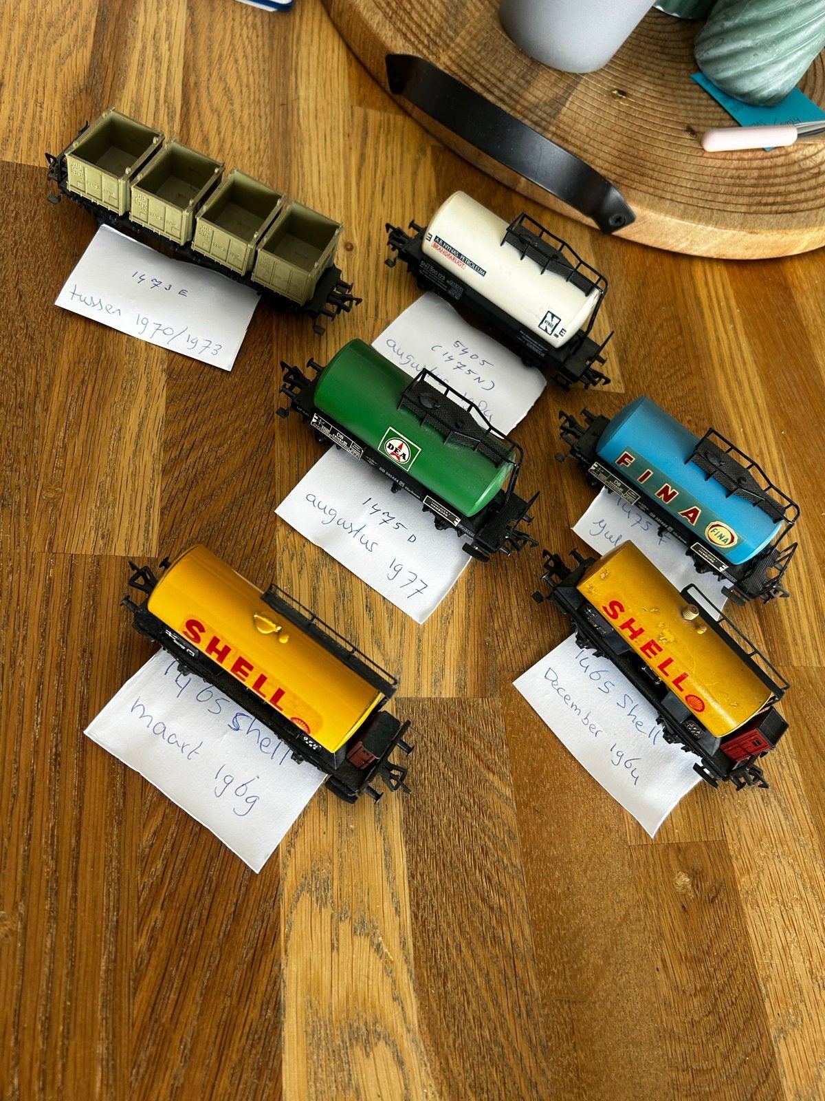 Fleischmann H0 Ketelwagens en Containerdraagwagen (6 stuks), Hobby en Vrije tijd, Gebruikt, Gelijkstroom, Verzenden, Fleischmann