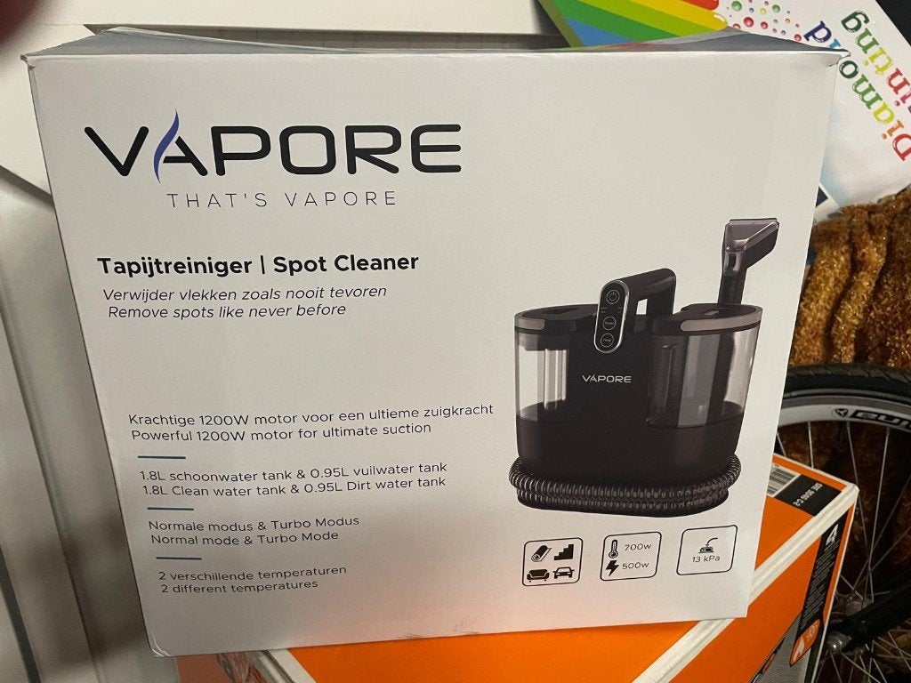 Vapore tapijtreiniger VPR-CC02 Zwart, Ophalen, Zo goed als nieuw, Overige typen