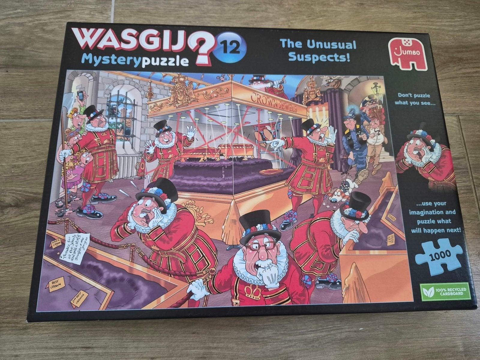Wasgij Mystery Puzzel 12: The Unusual Suspects! (1000 stukje, Ophalen of Verzenden, 500 t/m 1500 stukjes, Zo goed als nieuw, Legpuzzel