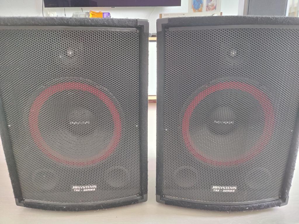 Twee Passieve PA Speakers - 12 inch woofer, 200W RMS, Audio, Tv en Foto, Luidsprekers, Gebruikt, 120 watt of meer, Front, Rear of Stereo speakers