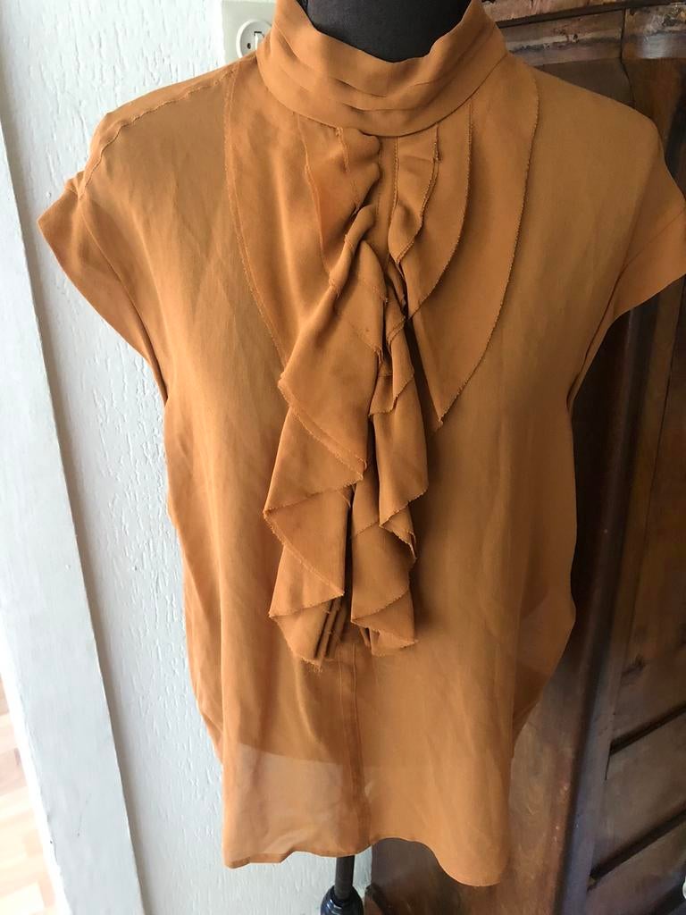 Marccain zijde blous N5 (42), Verzenden, Zo goed als nieuw, Maat 42/44 (L), Overige kleuren