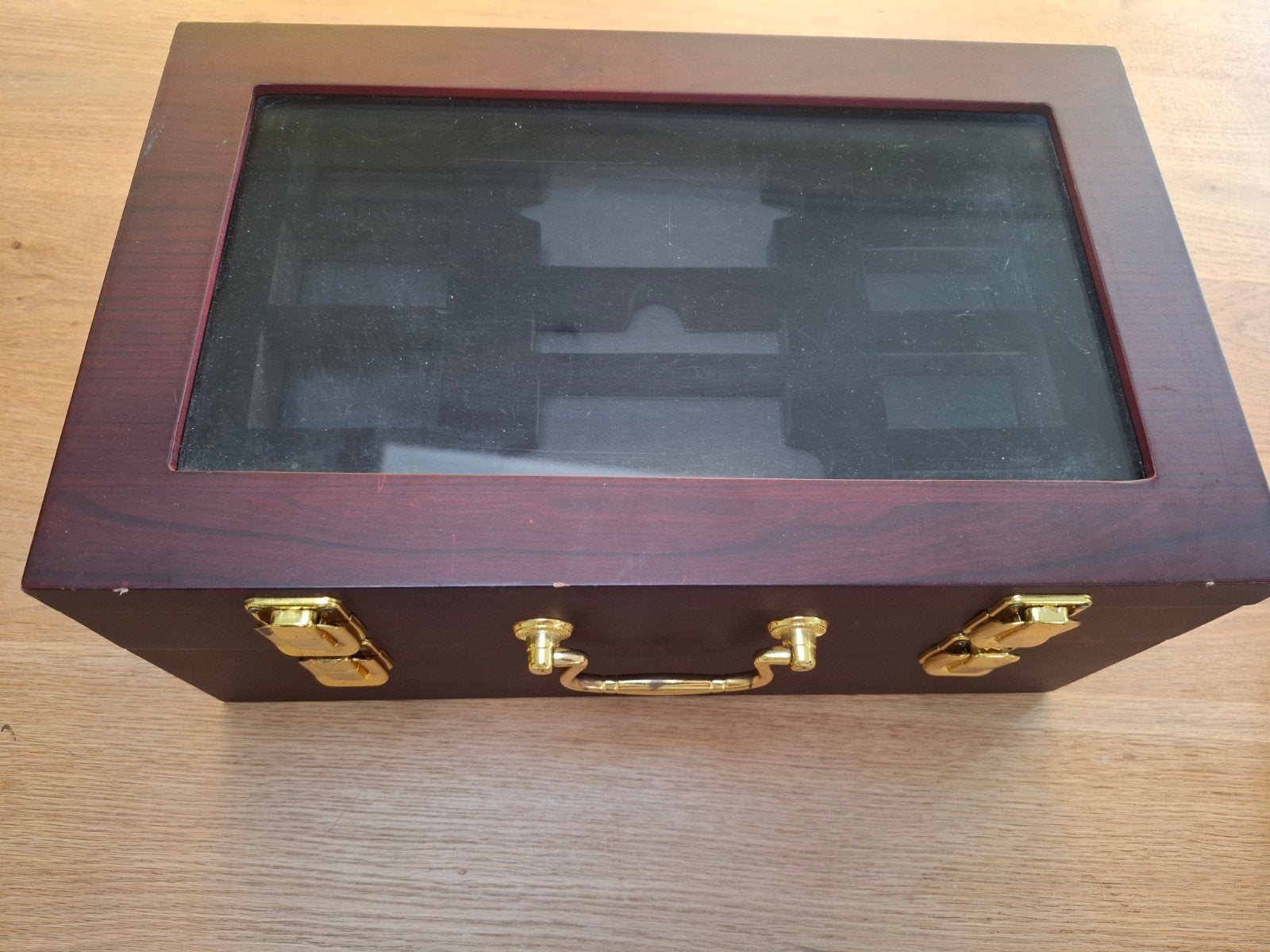 Houten kist voor pokerspel, Hobby en Vrije tijd, Gezelschapsspellen | Kaartspellen, Ophalen of Verzenden, Gebruikt