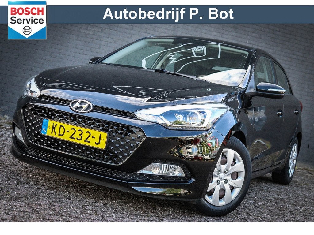Hyundai i20 1.2 HP i-Motion Comfort v. 10.950 NU 9.950,-, 83 pk, 4 cilinders, Zwart, Origineel Nederlands