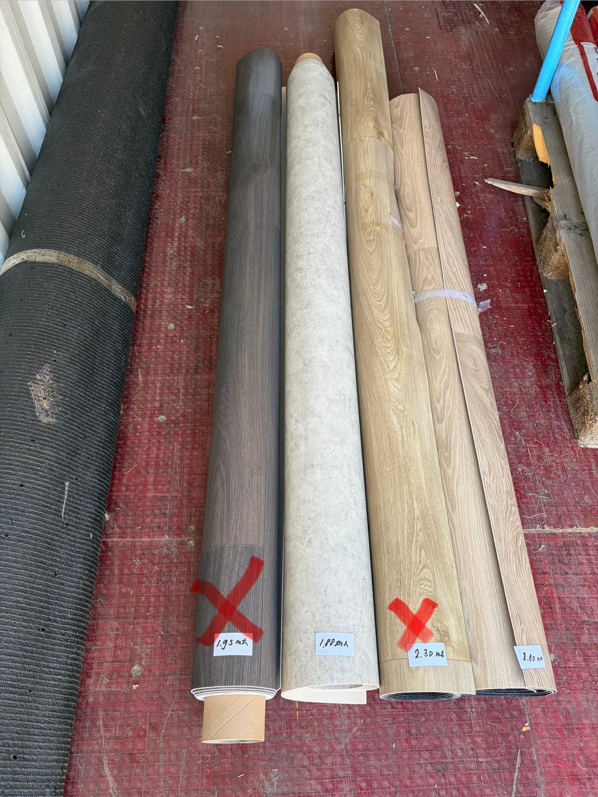Nog 2 Restanten merk vinyl - diverse lengtes, 4 meter breed, Huis en Inrichting, Stoffering | Vloerbedekking, Bruin, Rogier@festomat.bv