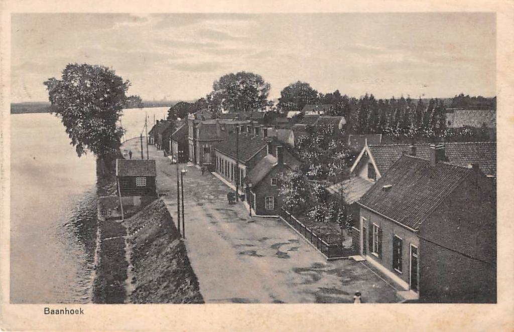 Sliedrecht Baanhoek lintbebouwing Merwede, Ophalen of Verzenden, 1920 tot 1940, Gelopen, Zuid-Holland