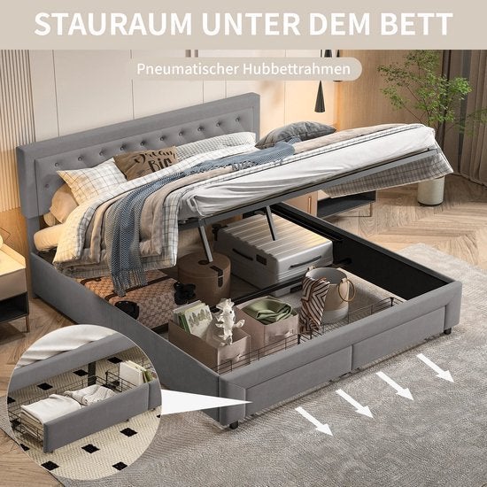 Tweepersoonsbed – Gestoffeerd Bed – Boxspring, Corvance B.V., Verzenden, Nieuw, Corvancebol@gmail.com
