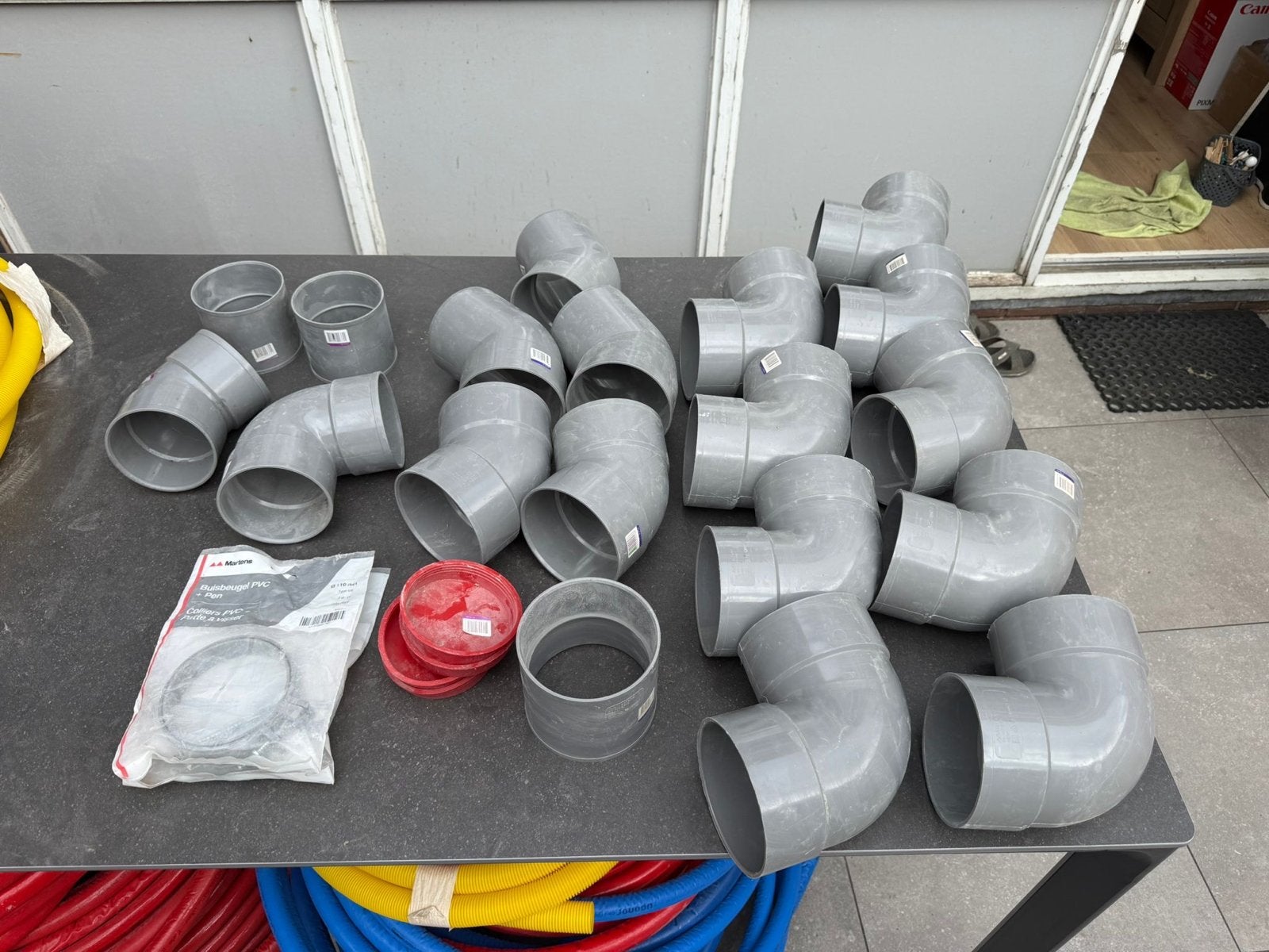 Martens PVC afvoerbuis en hulpstukken 110 mm, Ophalen, Afvoer, Pvc, Zo goed als nieuw