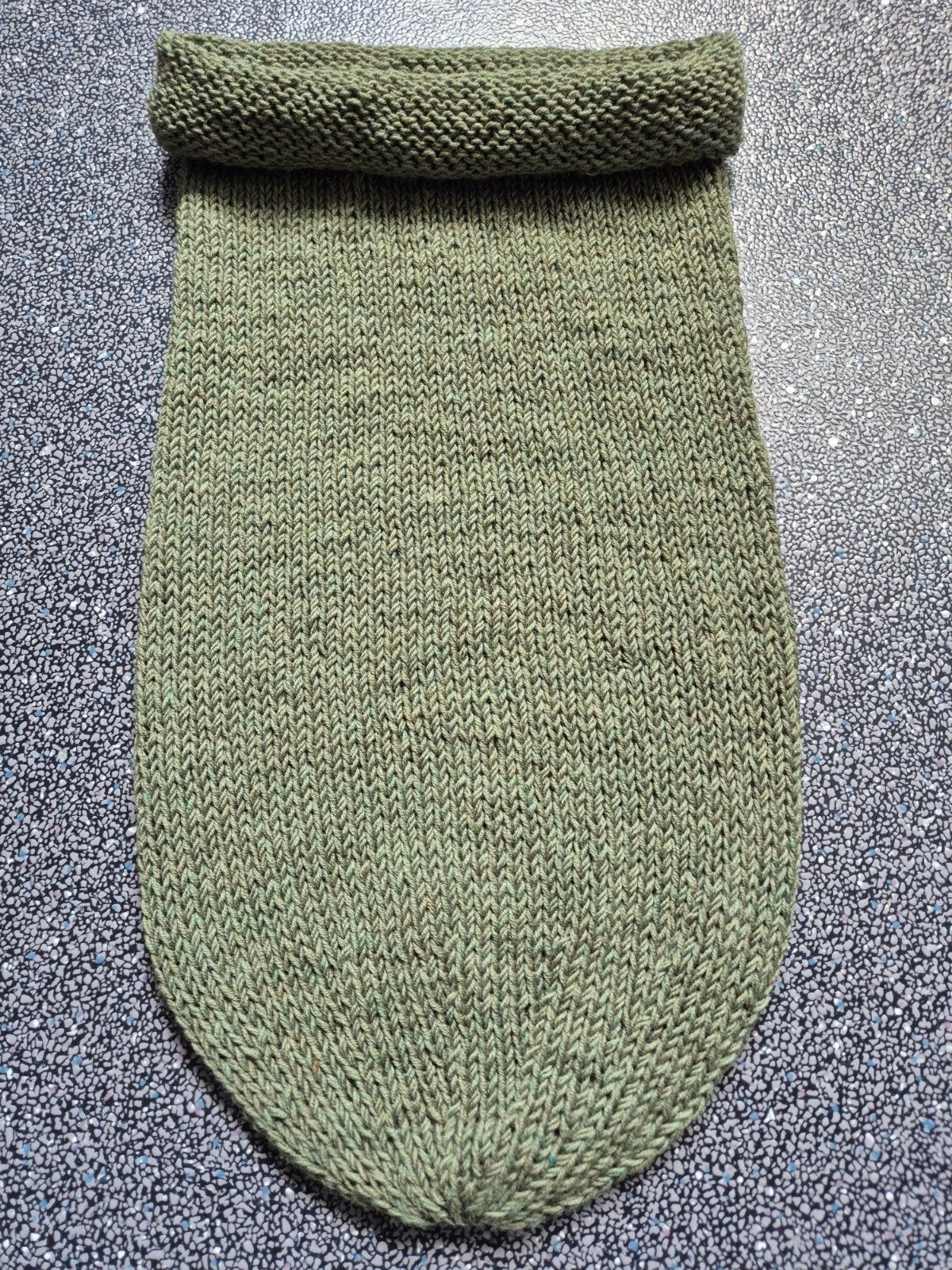 Nieuwe handgebreide cocoon van 100% merinowol, Groen, Bakerzak of Bakerdoek, Ademend, Nieuw