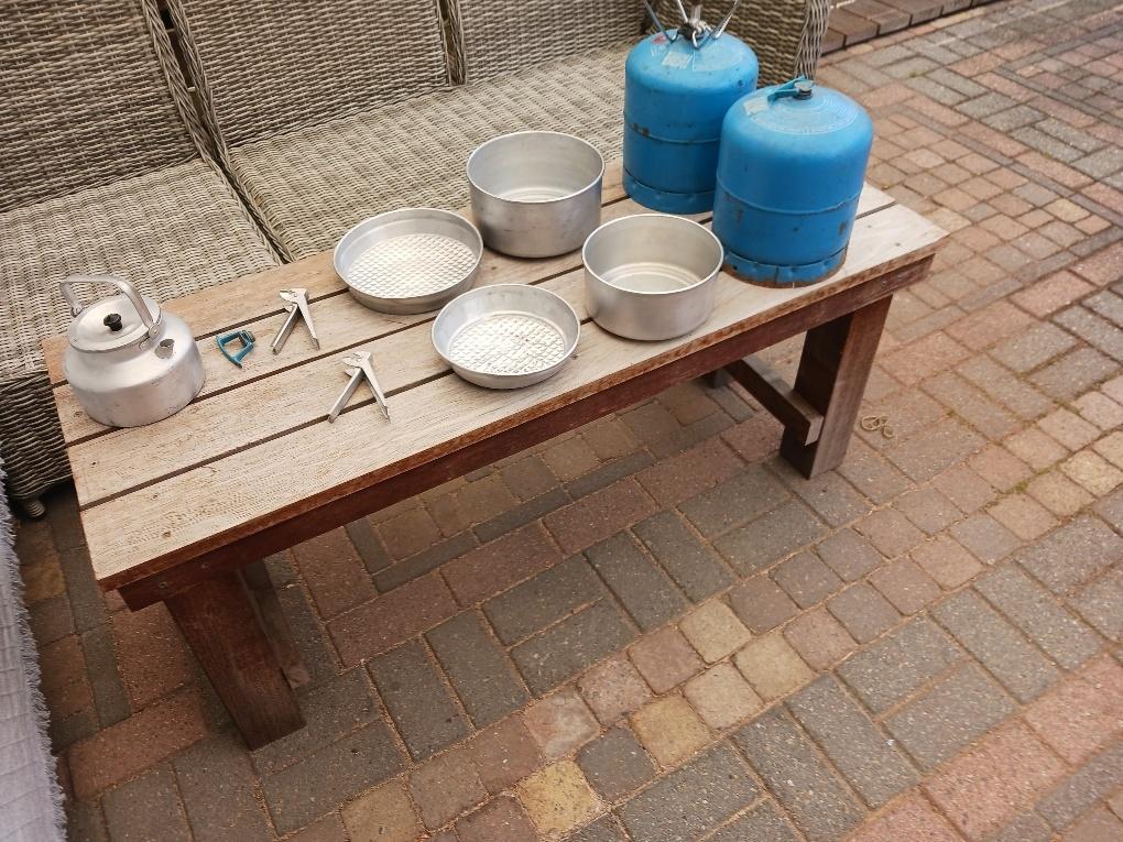 t.k. 2 x camping gasfles 907, Caravans en Kamperen, Kampeeraccessoires, Ophalen, Gebruikt