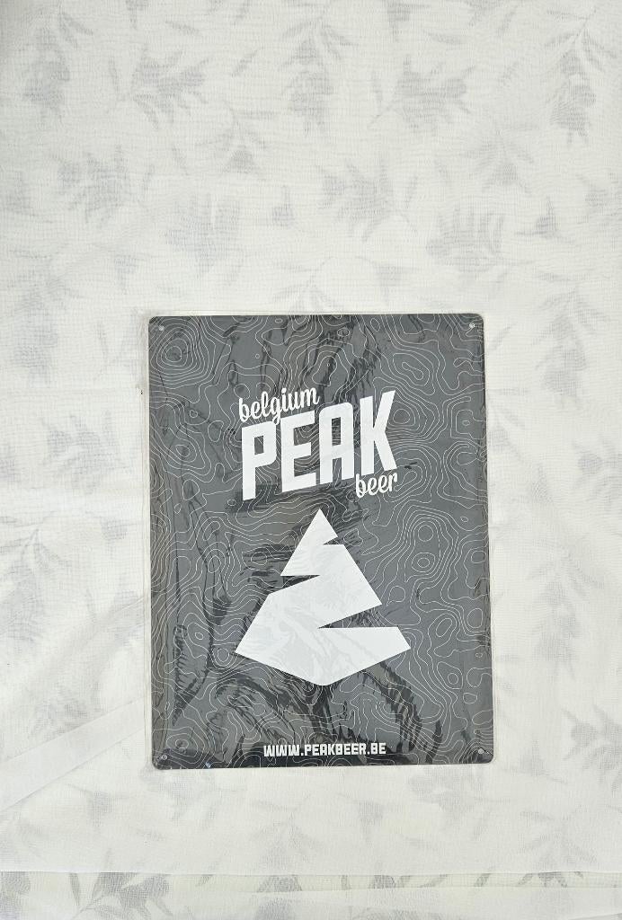 Peak Beer België reclamebord | bar decor | mancave, Verzamelen, Biermerken, Ophalen of Verzenden, Nieuw, Reclamebord, Plaat of Schild