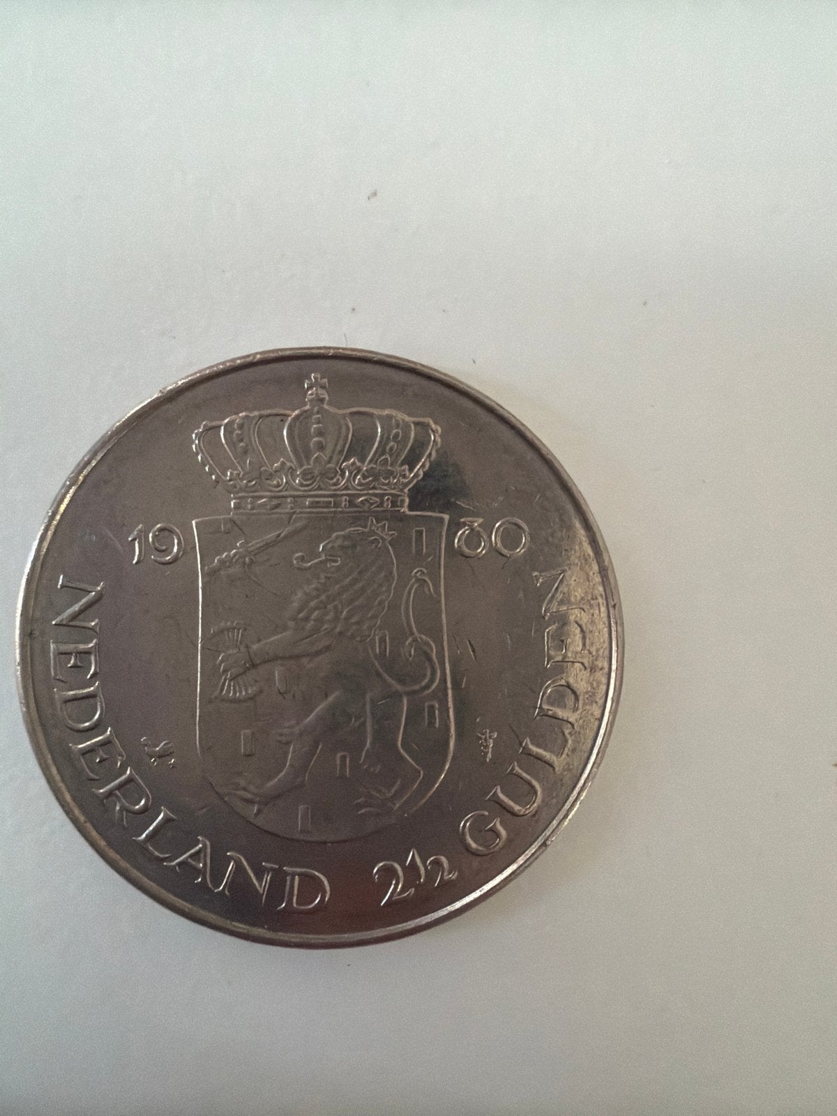 2½ Gulden Juliana 1980 - Geen Zilver, Ophalen, Koningin Juliana, 2½ gulden, Losse munt
