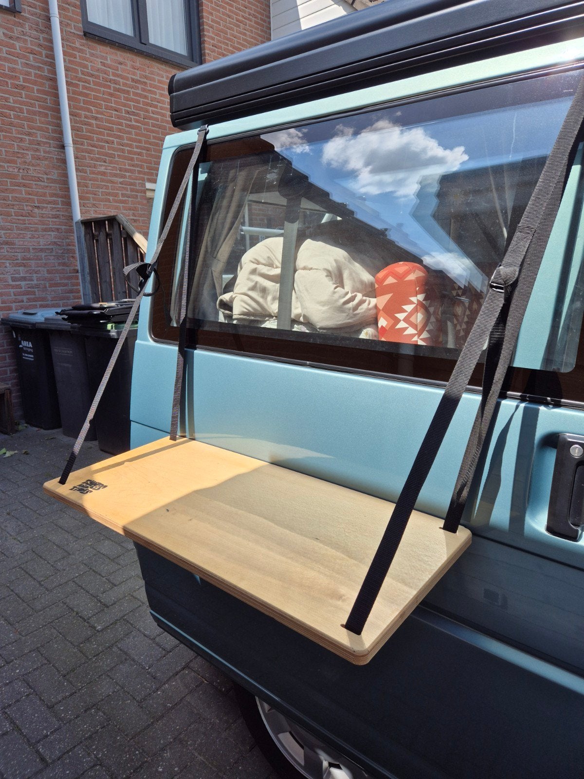 Handige Schuifdeur Hangtafel voor Buscamper/Kampeerbusje, Ophalen of Verzenden, Gebruikt