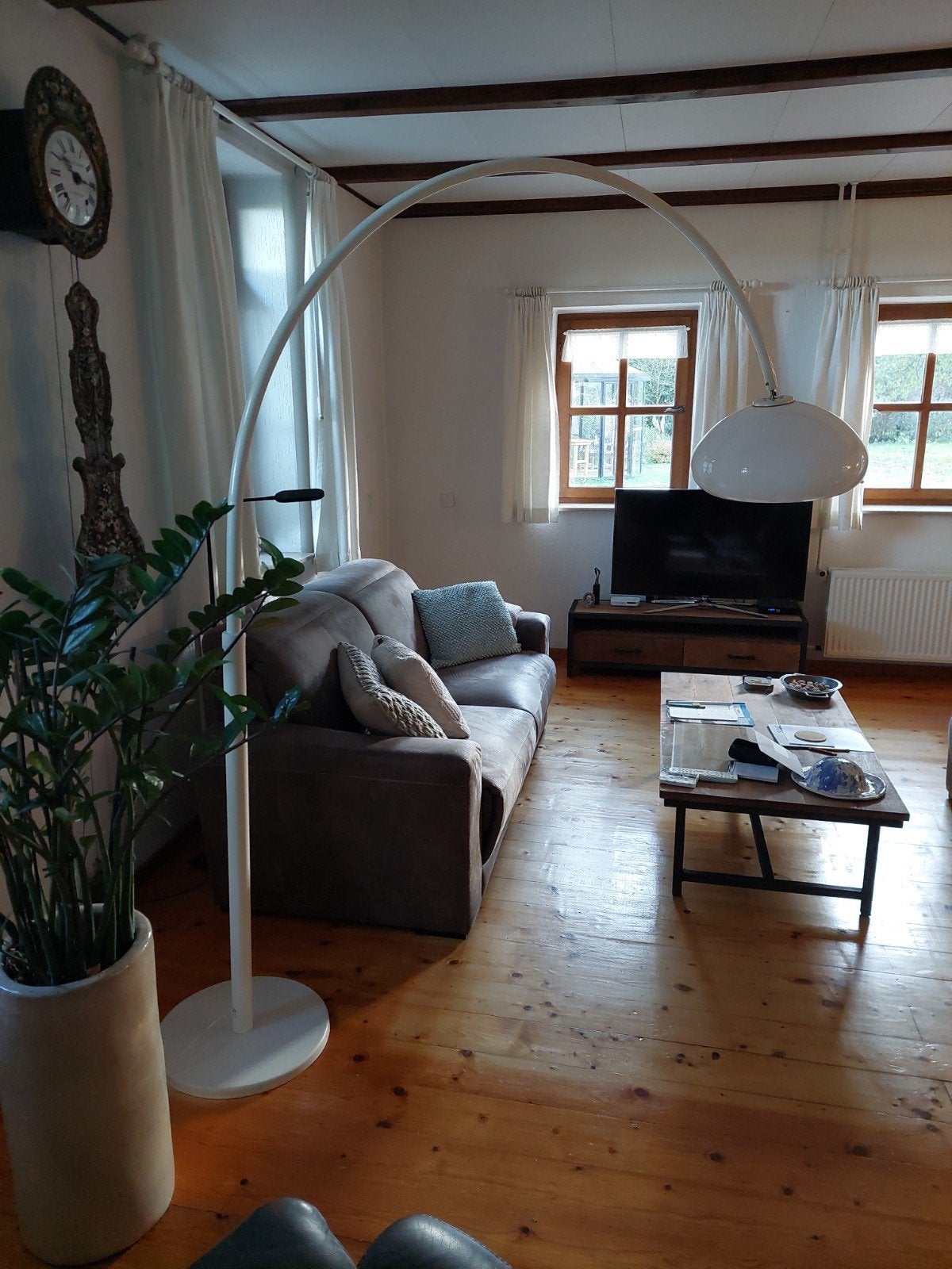 Grote Gepo XXL design booglamp vintage - Vloerlamp, Ophalen, Gebruikt, Modern, Scandinavisch, 200 cm of meer
